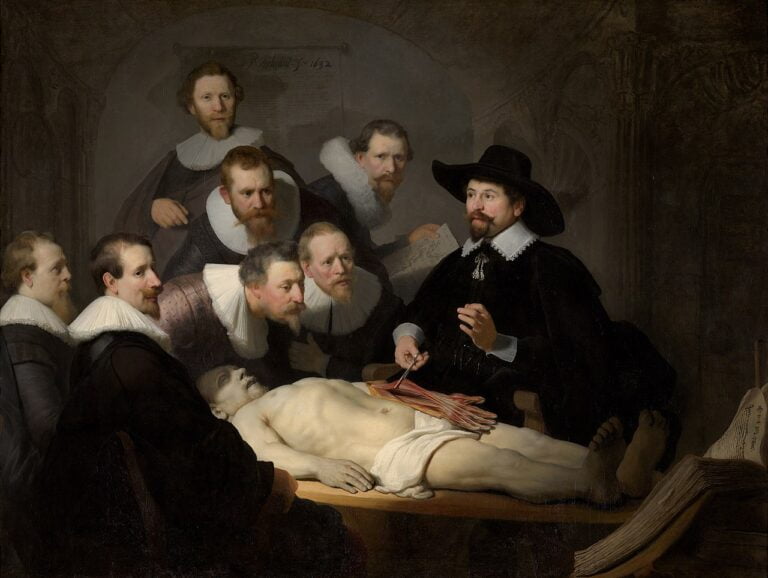 The Anatomy Lesson of Dr. Nicolaes Tulp, by Rembrandt, 1632