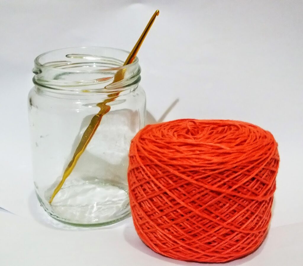 Crochet Jar Cover Prep